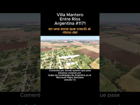 Villa Mantero, Entre Rios desde el Microsoft Flight Simulator #villamantero #entrerios #msfs