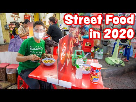 Street Food in 2020 😷 Thai Food SOCIAL DISTANCING in Bangkok, Thailand! 🇹🇭