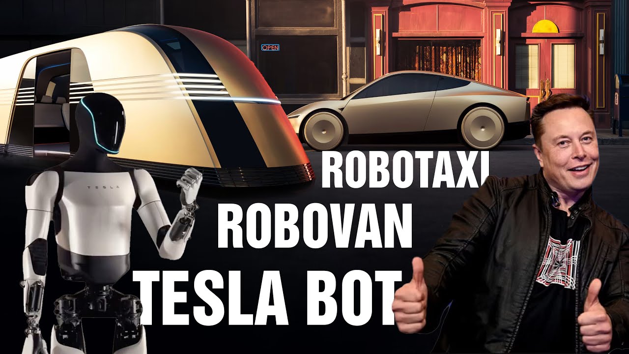 Elon Musk's Futuristic ROBOTAXI, ROBOVAN, and HUMANOID ROBOTS:   Welcome to the Future!