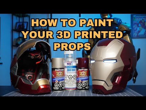 Tips & Tricks for Painting 3D Printed Cosplay - Making a Motorized Iron Man MK42 Helmet (part 4)