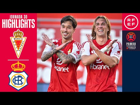 Resumen #PrimeraFederación | Real Murcia CF 3-0 Recreativo de Huelva | Jornada 30 | Temporada 24/25