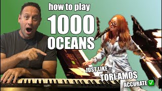 🌊 Learn To Play Piano |  1000 Oceans by Tori Amos | Accurate Lesson | Correct Sheets | Easy Tutorial