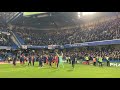 Chesterfield fans celebrate at Stamford Bridge - Chelsea (A)