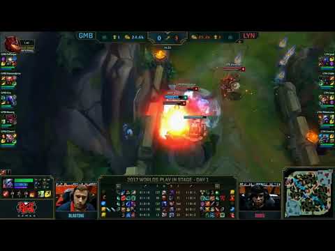 GMB (Diamondprox Gragas) VS LYN (Oddie Maokai) Highlights - 2017 World Championship Play-In Stage D1