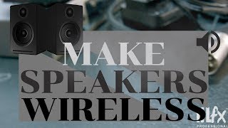 Video thumbnail for Make your SPEAKERS WIRELESS (w/ Sennheiser G4 IEM System) by NLFXpro