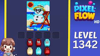 Pixel Flow Level 1342 Solution Walkthrough