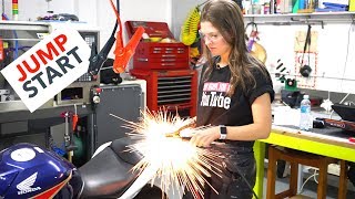 How to Jump Start your Motorcycle - DIY with Emily