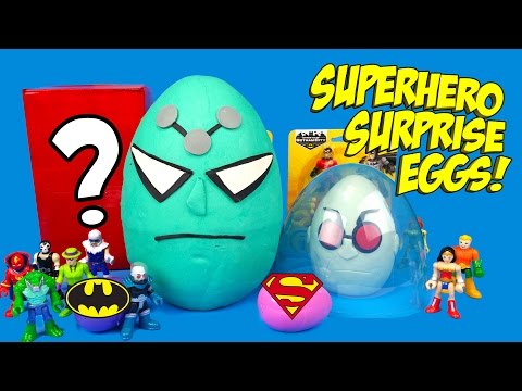 DC Batman & Justice League Play Doh Surprise Eggs Opening! Video