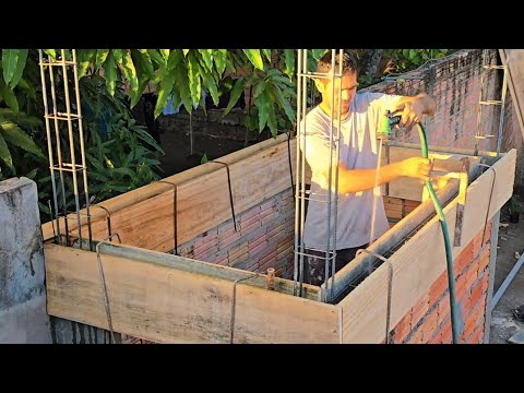 Is this bricklayer building such a huge structure for a water tank?