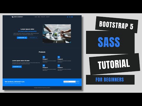 Bootstrap 5 and Sass Tutorial for Beginners | Build a Landing Page From Scratch