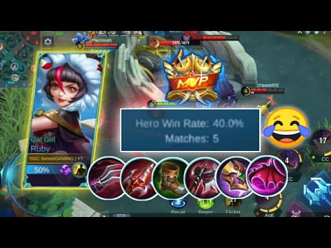 RUBY ANNOYING LIFESTEAL | ITEM BUILD IN ORDER | MLBB