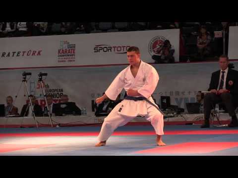 Kata Goju Shiho Dai. Mattia BUSATO of Italy. 2015 European Karate Championships