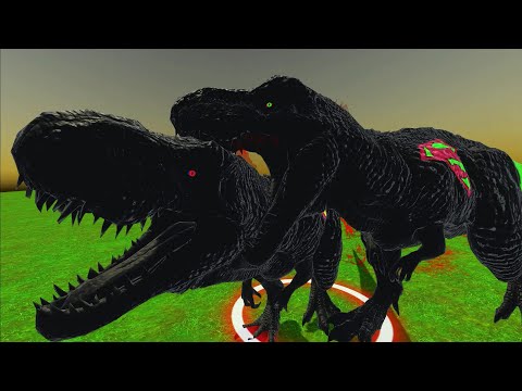 BLACK SUPERMAN T-REX vs CRYPTONITE SUPERMAN T-REX  DEATH RUN - Animal Revolt Battle Simulator