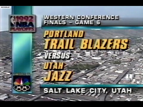 NBA On NBC - Blazers @ Jazz 1992 WCF Game 6!