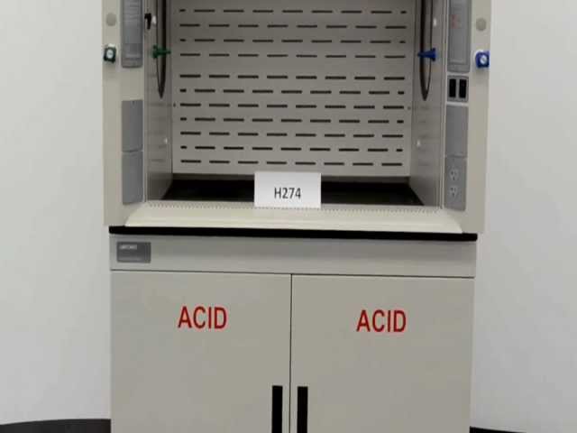 4′ Labconco Protector Laboratory Fume Hood with Epoxy Tops and Base Cabinets (H274)