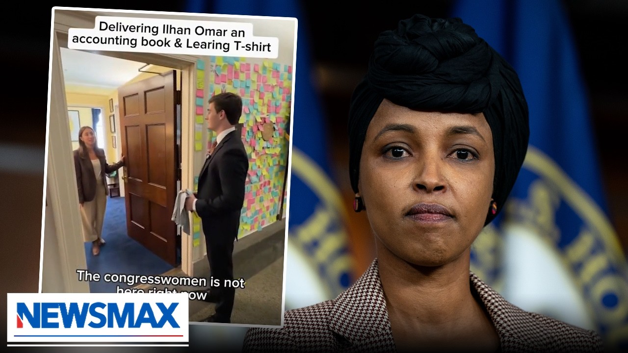Nick Shirley gifts Ilhan Omar accounting book | The Right Sqaud