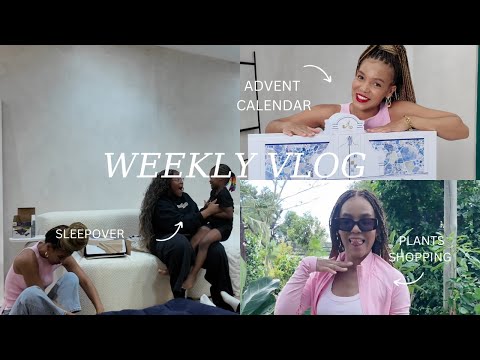 WEEKLY VLOG| KAYLAKIMKAY plants shopping, girls sleepover, advent calendar