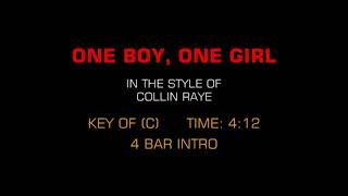 one boy one girl karaoke by collin raye