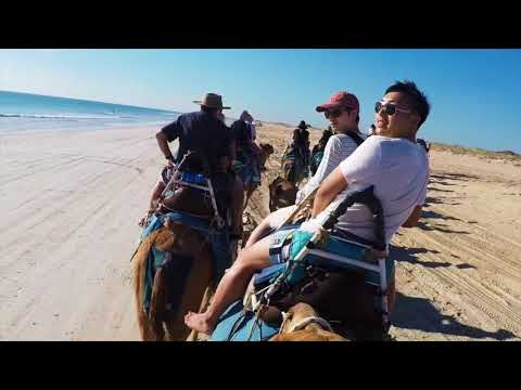 Pre-Sunset Camel Ride Tour Cable Beach, Broome, Western Australia (4K)