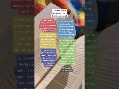 5 Gründe, warum ich keinen 1,0 Schnitt anstrebe