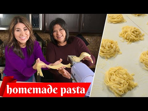 HOW TO MAKE HOMEMADE PASTA ON A KITCHENAID: Plus a Delicious Light Sauce on Fresh Fettucini