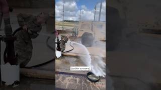 Soldier&#39;s Buddies Prank Her by Turning Up Water Pressure #shorts