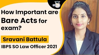 IBPS SO Interview - How Important are Bare Acts for exam by Sravani Battula, Law Officer 2021