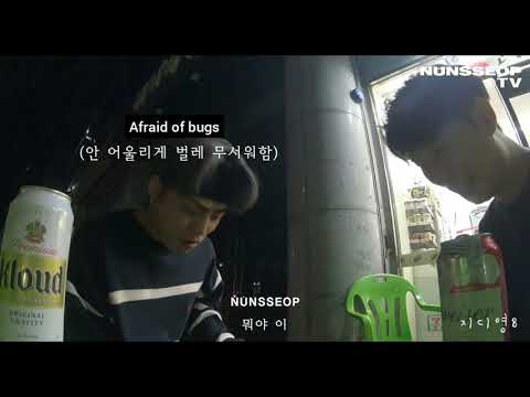 [ENGSUB] NUNSSEOP Vlogsseop Funny Moment Episode 1화 눈썹 Scared of Bugs