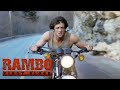 'Police Chase Rambo on a Motorcycle' Scene | Rambo: First Blood