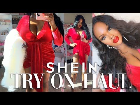 SHEIN Christmas Holiday Party Outfit Ideas 2023 | Curvy / Plus Size TRY ON HAUL | NYE Looks 🎄