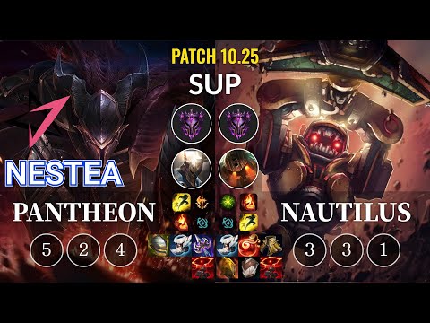 JT Nestea Pantheon vs Nautilus Sup - KR Patch 10.25