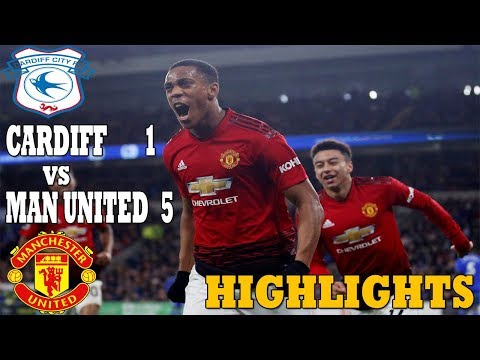 Manchester United vs Cardiff (5-1) highlights EPL