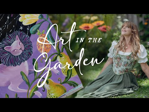 Paint With Me (Cottage Garden Edition) 🦁✨ Fantasy Creatures & Letting My Weird Out