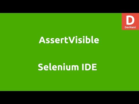 Selenium IDE assertVisible