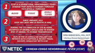 Special Pathogens of Concern Situation Report: Crimean-Congo Hemorrhagic Fever (CCHF)