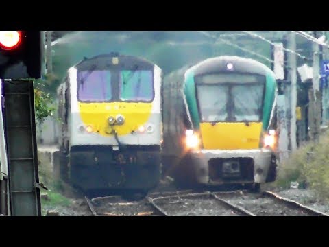 Irish Rail Enterprise Train and 201 Class Loco - Howth Junction Station