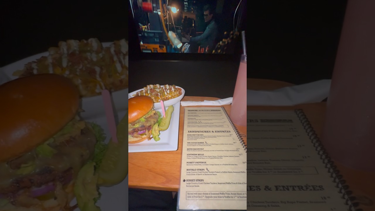 Dinner & a movie at RoadHouse Cinemas in Scottsdale, AZ.