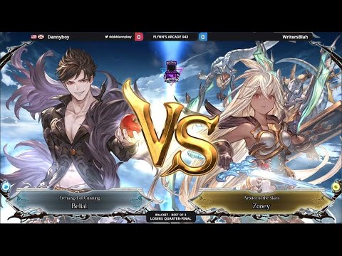 Flynn's Arcade 043 Losers Quarters - Dannyboy (Belial)Vs. WritersBlah (Zooey)Granblue Fantasy:Versus