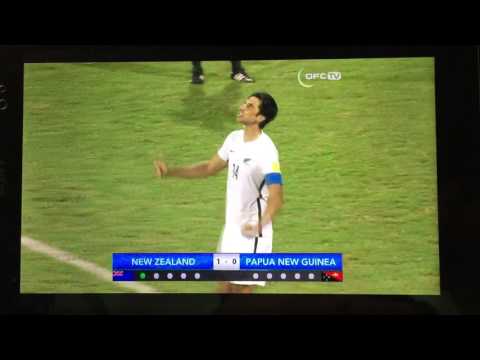 The All Whites captain Rory Fallon score the penalty at OFC Nations Cup Final 2016.