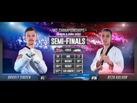 103 M-68kg SF SINDEN Bradly GBR 🔵 vs 🔴 KALHOR Reza IRI I Guadalajara 2022 WT Championships