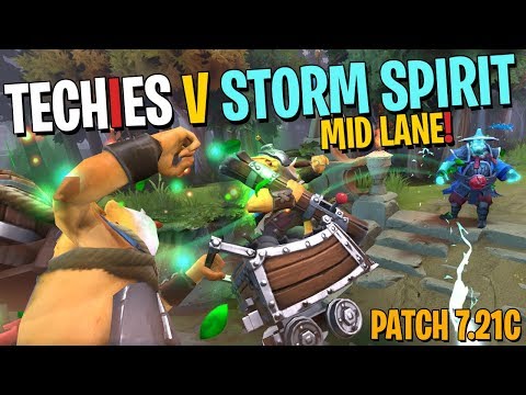 Nobody Wanted Mid So Techies Took It - DotA 2 Patch 7.21C