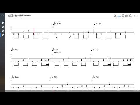 Blue Öyster Cult - (Don't Fear) The Reaper (BASS TAB PLAY ALONG)