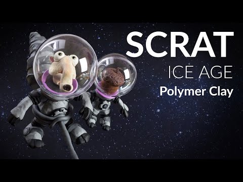 Scrat Ice Age 5   Collision Course – Polymer Clay Tutorial 2