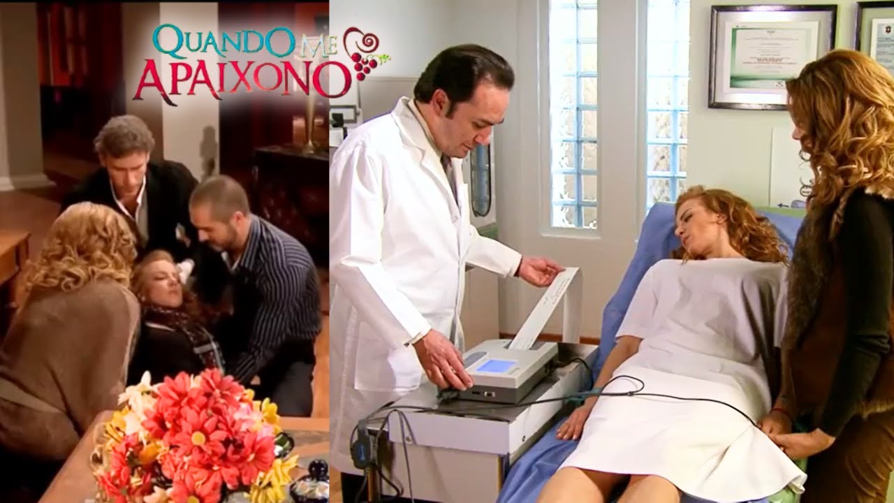 Quando Me Apaixono - Grávida, Renata desmaia e descobrem doença grave