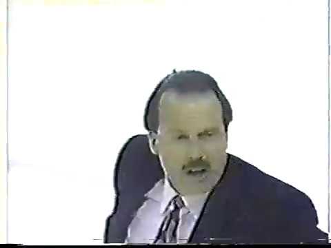 Stu Grimson vs Chris Nilan & Coach Mike Keenan lost it and goes after the timekeeper