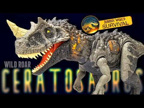 Mattel Jurassic World Survival Wild Roar Ceratosaurus Review!!!