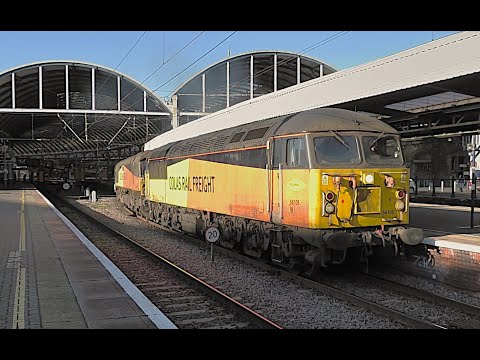 Double Headed Colas Locos 56105 & 66849 Accelerate Out of Newcastle - 30th January 2025.