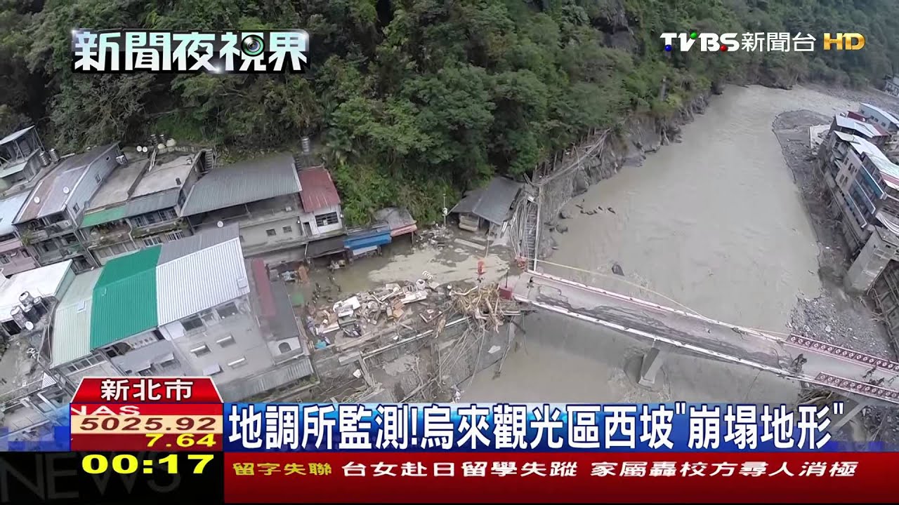 地調所監測! 烏來觀光區西坡「崩塌地形」