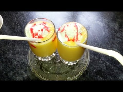 Mango Milkshake with Ice cream | Mango Milkshake Recipe by Cook With Nuzhat