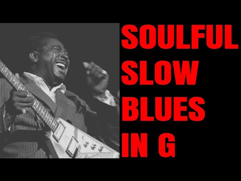 Soulful Medium Slow Blues Key of G | Guitar Backing Track